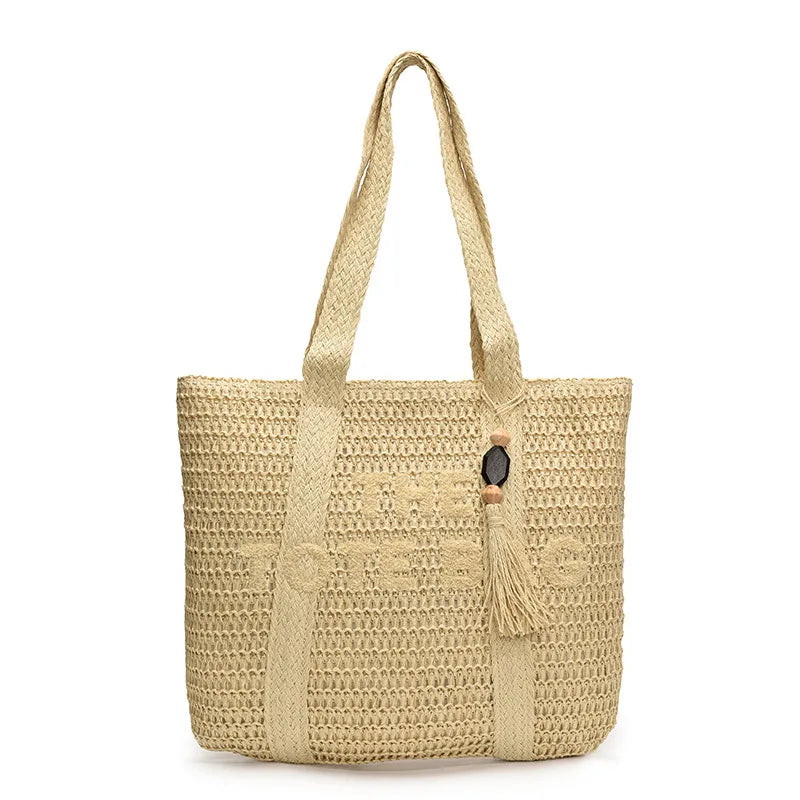 BelleVie Straw Tote